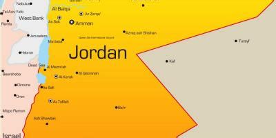 Jordan middle east map - Map of Jordan middle east (Western Asia - Asia)