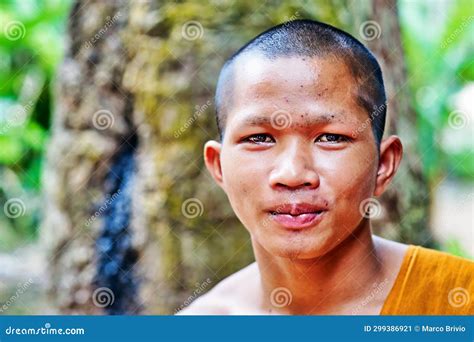 A Smiling Monk at Siem Reap. Angkor Editorial Photo - Image of soil, recreation: 299386921