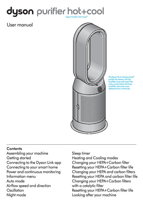 Dyson Purifier Hot+Cool™ User Manual for HP07 - Product Documentation