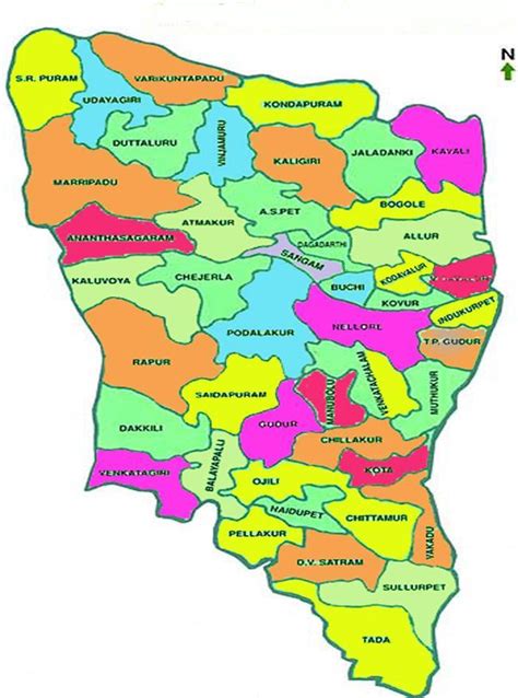 Nellore District Map With Mandals And Villages - Cleveland Browns ...