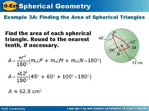 10 Ext Spherical Geometry Lesson Presentation Holt Geometry