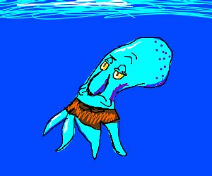 Hyper-Realistic Squidward - Drawception