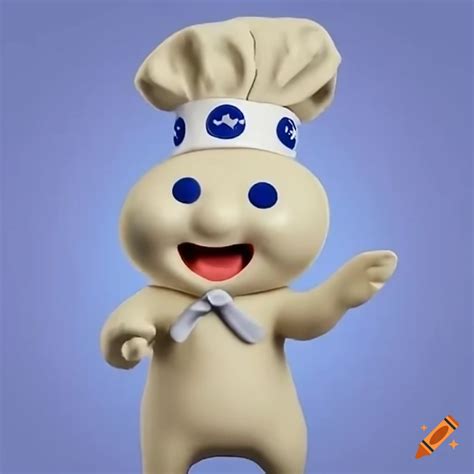 Meme of pillsbury doughboy screaming on Craiyon