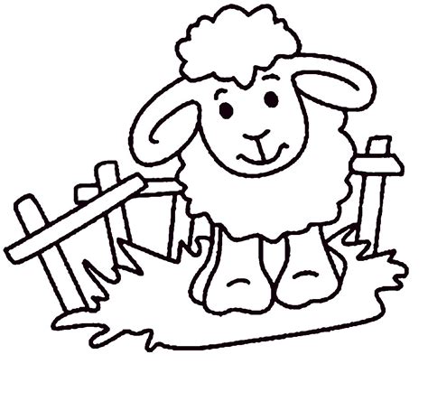 Sheep Coloring Page Printable - Printable Blank World