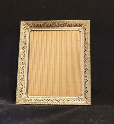 Vintage Hollywood Regency 8 X 10 Picture Frame Ornate White Washed Gold ...