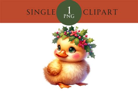Christmas Duck Watercolor Clipart Png Graphic by Watercolour Lilley ...