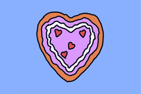 Heart Cookie Clipart 5 Graphic by Retro Clipart By Jay · Creative Fabrica