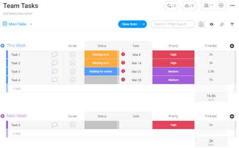 Team Task Management Template | monday.com