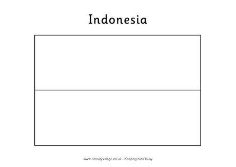 Indonesia Flag Colouring Page