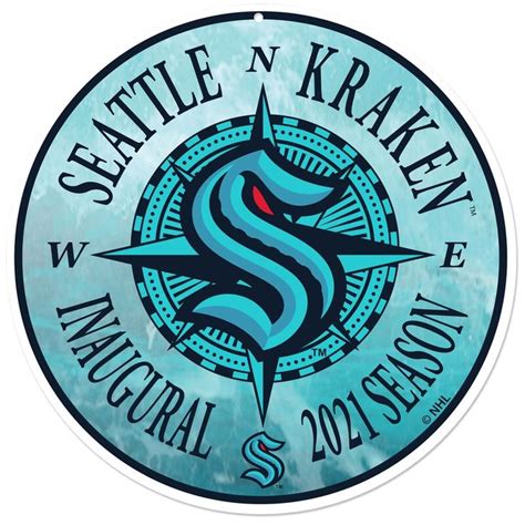 Seattle Kraken 2021 NHL Inaugural Season 22'' Round Sign | Kraken ...