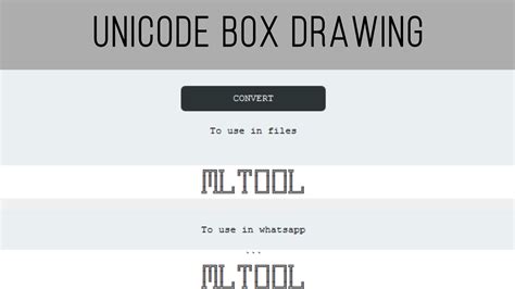 Unicode Box Drawing