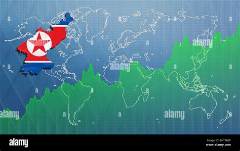 Map of North Korea, financial success, economy growth Stock Photo - Alamy