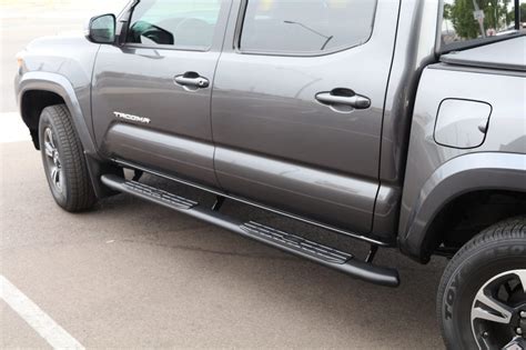 2005-2022 Toyota Tacoma Double Cab 4" Wide Black Steps - Truck Access Plus