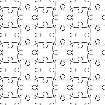 Vector Illustration Of Seamless Jigsaw Puzzle Pattern Template Vector ...