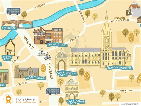 Norwich Cathedral Quarter Map on Behance