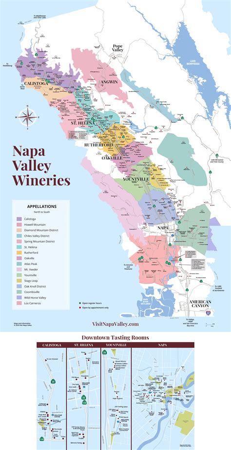 Napa Valley Winery Map - Plan Your Wine Tasting Vacation