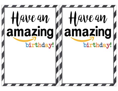 Amazon Birthday Cards Free Printable - Paper Trail Design