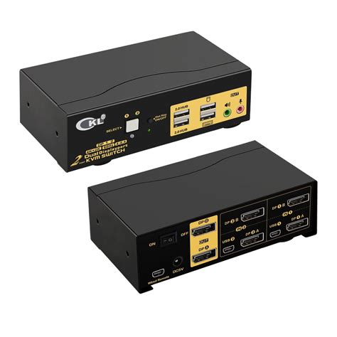 2 Port KVM Switch Dual Monitor DisplayPort 4K 60Hz CKL-622DP – CKL KVM Switches