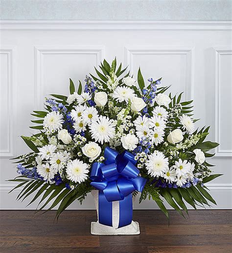 HEARTFELT TRIBUTE BLUE AND WHITE in Tacoma, WA | Designs by Precious Petals