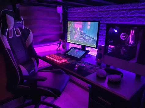 Loft Bed Gaming Setup