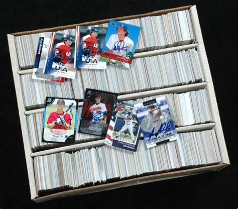 Huge Collection of Signed Baseball Cards Approximately 10,000