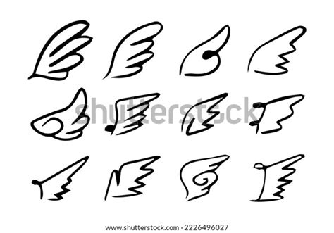 Sketch Angel Wings Angel Feather Wing Stock Vector (Royalty Free ...