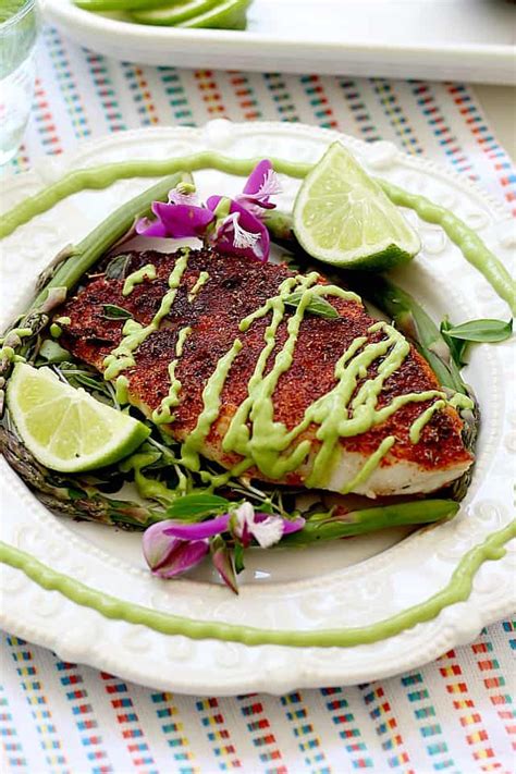 Blackened rockfish baked in the best blackened seasoning recipe & dressed in avocado fish taco ...