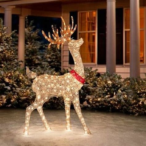 Buy SALE 60" Outdoor Lighted Pre Lit Golden Buck Reindeer Christmas ...