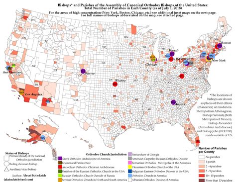 Maps Of US Orthodox Churches: Geographic Distribution Of Parishes and ...