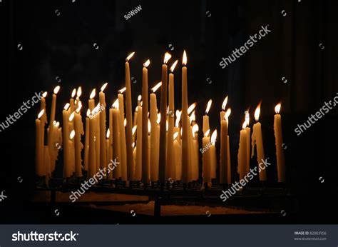 Burning Candles In Church Stock Photo 82883956 : Shutterstock