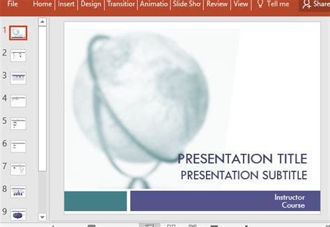 College Presentation Template For PowerPoint