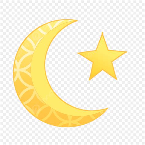 Yellow Moon White Transparent, Moon And Star Yellow, Islam, Moon, Star ...