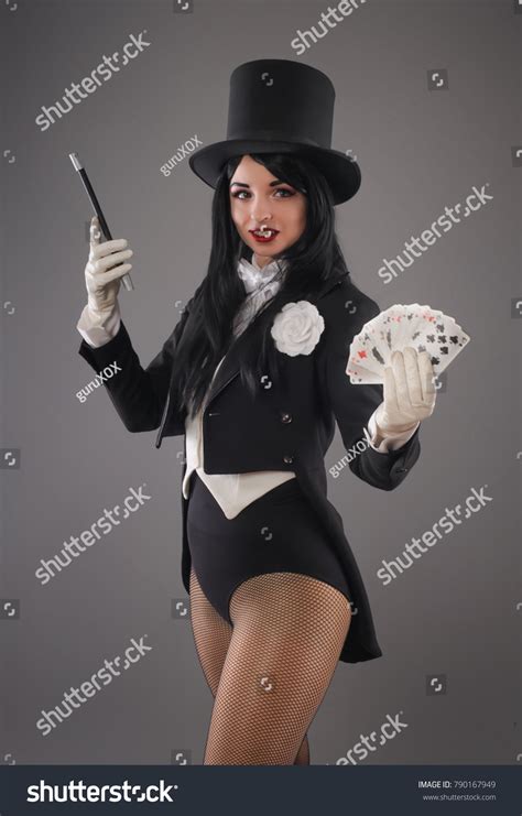 Pretty Female Magician Dressed Performer Costume Stock Photo 790167949 | Shutterstock