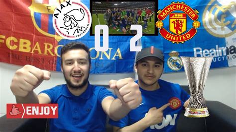 MANCHESTER UTD WINS THE EUROPA LEAGUE FINAL - 0-2 LIVE REACTION - YouTube