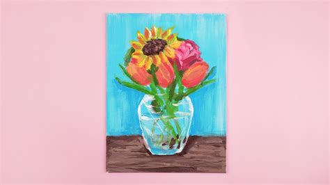Simple Flower Vase Painting Designs - Easy Flower Paintings | Bohoadwasunt Wallpaper