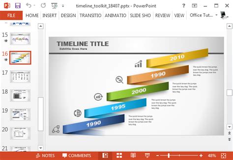 Animated Timeline Maker Template For PowerPoint