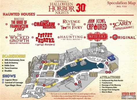 Updated Speculation Map Released for Halloween Horror Nights 30 at Universal Orlando Resort ...