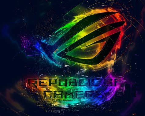 Asus ROG [Republic of Gamers] - ROG Abstract Neon Rainbow LOGO ดาวน์ ...