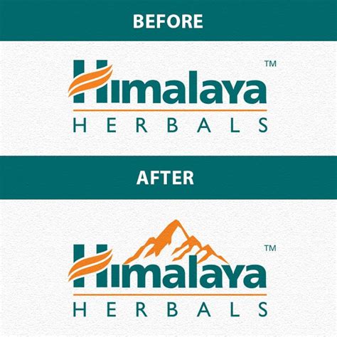 himalaya Logo, logo rebranded, logo upgraded, logos before and after, himalaya herbals, himalaya ...