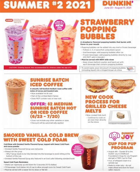 Dunkin Donuts Seasonal Menu 2024 Menu - Poppy Stephi