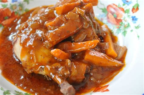 Poulet au vin rouge - Blog cuisine avec du chocolat ou Thermomix mais ...