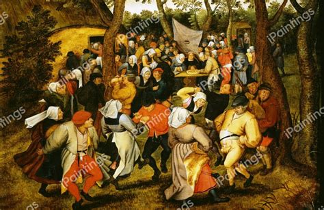 Peasant Wedding Dance Painting by Pieter Bruegel the Younger Reproduction | iPaintings.com