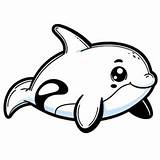 Cute Killer Whale Coloring Page sketch template