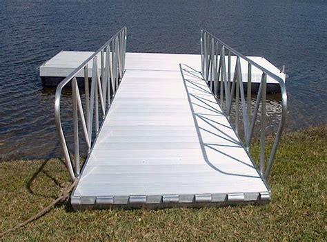 This aluminum ramp and floating dock was for a city park in S FL. Note the truss type railing ...