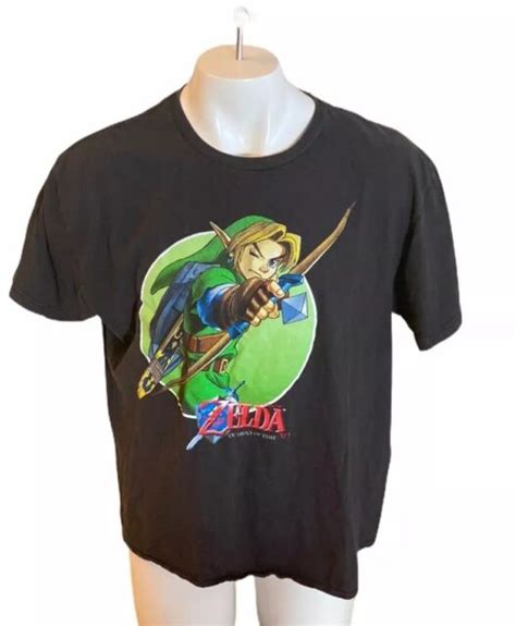 Zelda Men's T-Shirt 2XL The Legends Of Zelda Ocarina Of Time Short Sleeve (C4) | eBay