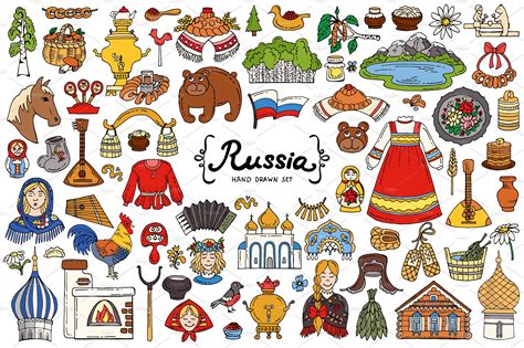 Set on the theme of Russia | Graphic Objects ~ Creative Market