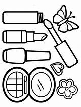 Makeup coloring pages sketch template