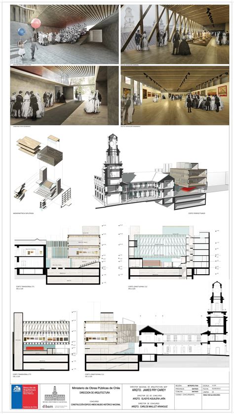 Galería de Segundo y Tercer Lugar Concurso Edificio Anexo Museo Histórico Nacional de Chile - 22