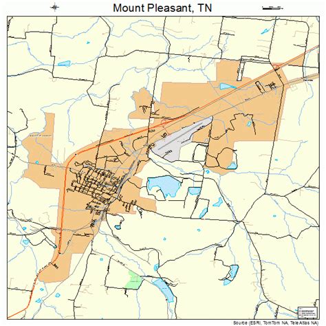 Mount Pleasant Tennessee Street Map 4751080