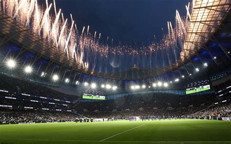 Download wallpapers Tottenham Hotspur Stadium, inside view, football ...